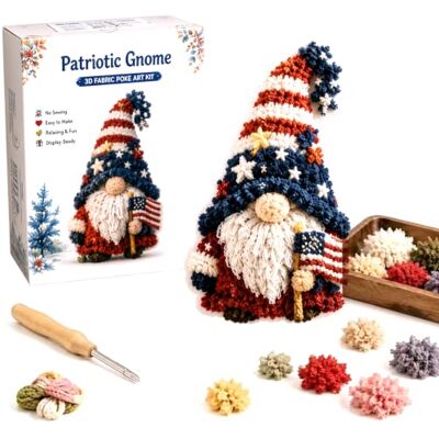 Generic Kit d'art Poke Art en tissu 3D Gnome, livre d'histoires sans couture, Figurine de Gnome à chapeau haut et barbe moelleuse 3D, pour noël, Halloween, Collection saisonnière et cadeau Generic Kit d'art Poke Art en tissu 3D Gnome, livre d'histoires sans couture, Figurine de Gnome à chapeau haut et barbe moelleuse 3D, pour noël, Halloween, Collection saisonnière et cadeau