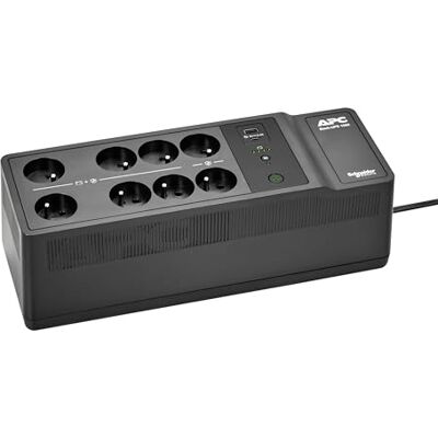 APC UPS omvormer voor thuis, 1050VA back-up batterij met AVR-technologie, 8 x Frans/Belgische stopcontacten, (2) USB-oplaadpoorten, BE1050G2-FR APC UPS omvormer voor thuis, 1050VA back-up batterij met AVR-technologie, 8 x Frans/Belgische stopcontacten, (2) USB-oplaadpoorten, BE1050G2-FR