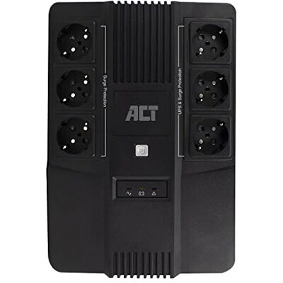 ACT Line Interive UPS 600VA met 6 geaarde stopconten AC2300 ACT Line Interive UPS 600VA met 6 geaarde stopconten AC2300