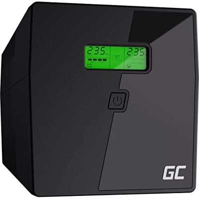 Green Cell ® UPS omvormer 1000 VA (600 W) 230 V voeding, niet onderbrekbaar, Line-Interactive AVR Ononderbroken stroomvoorziening voor computer USB/RJ45, 2 x Schuko, 2 x IEC-stopcontacten, LCD-scherm Green Cell ® UPS omvormer 1000 VA (600 W) 230 V voeding, niet onderbrekbaar, Line-Interactive AVR Ononderbroken stroomvoorziening voor computer USB/RJ45, 2 x Schuko, 2 x IEC-stopcontacten, LCD-scherm