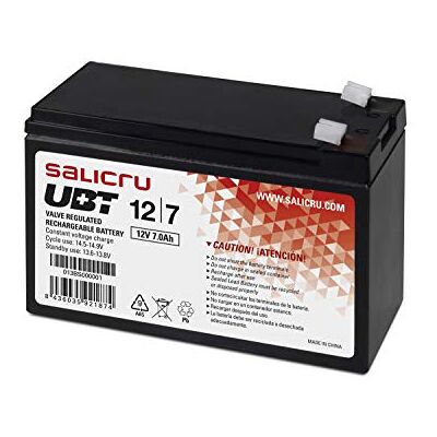 Salicru UBT 12/7 AGM-accu, oplaadbaar, 7 Ah / 12 V Salicru UBT 12/7 AGM-accu, oplaadbaar, 7 Ah / 12 V