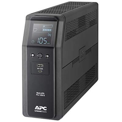 APC By Schneider Electric Back UPS Pro BR1200SI USV 1200VA (8 IEC-uitgangen, multifunctioneel display, zuiver sinusuitgangssignaal APC By Schneider Electric Back UPS Pro BR1200SI USV 1200VA (8 IEC-uitgangen, multifunctioneel display, zuiver sinusuitgangssignaal