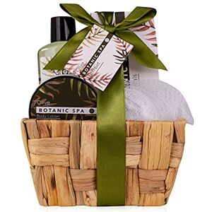 accentra Olive Spa Cadeauset van zeegras, bad en douche, 5-delig, in decoratieve mand van zeegras, verjaardagscadeau, wellnessset voor dames accentra Olive Spa Cadeauset van zeegras, bad en douche, 5-delig, in decoratieve mand van zeegras, verjaardagscadeau, wellnessset voor dames
