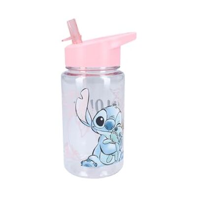 My sweety pop Kunststof drinkfles stitch voor kinderen kleuterschool school vakantie maaltijd 12 cm 450 ml hydratatie cadeau-idee (Stitch transparant/roze) My sweety pop Kunststof drinkfles stitch voor kinderen kleuterschool school vakantie maaltijd 12 cm 450 ml hydratatie cadeau-idee (Stitch transparant/roze)