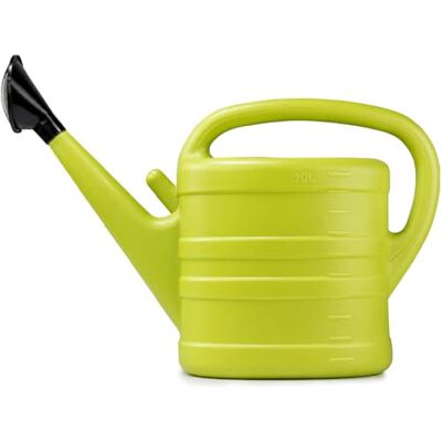 GiDeli Gieter van 10 liter, grote tuingieter met afneembare sproeikop voor tuin, balkon en terras, ideaal voor bloemen, planten, kruiden en bloembedden, lange uitloop en 2 handgrepen, met schaal van GiDeli Gieter van 10 liter, grote tuingieter met afneembare sproeikop voor tuin, balkon en terras, ideaal voor bloemen, planten, kruiden en bloembedden, lange uitloop en 2 handgrepen, met schaal van