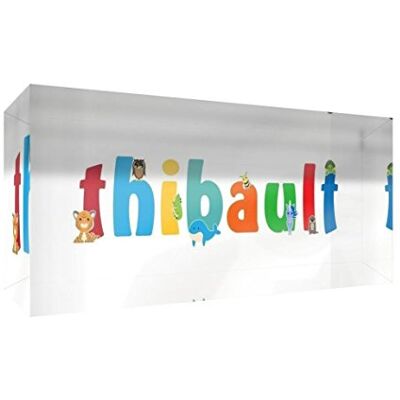 Little Helper Decoratief herinneringsstuk van acryl, transparant, gepolijst als diamant, illustrator-stijl, kleurrijk, met de naam van jongens, thibault, 5 x 15 x 2 cm, klein Little Helper Decoratief herinneringsstuk van acryl, transparant, gepolijst als diamant, illustrator-stijl, kleurrijk, met de naam van jongens, thibault, 5 x 15 x 2 cm, klein
