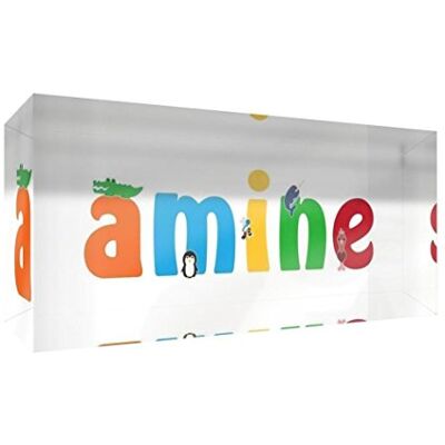 Little Helper Decoratief herinneringsstuk van acryl, transparant, gepolijst als diamant, illustrator-stijl, kleurrijk, met de naam van jongens, ammine, 5 x 15 x 2 cm, klein Little Helper Decoratief herinneringsstuk van acryl, transparant, gepolijst als diamant, illustrator-stijl, kleurrijk, met de naam van jongens, ammine, 5 x 15 x 2 cm, klein
