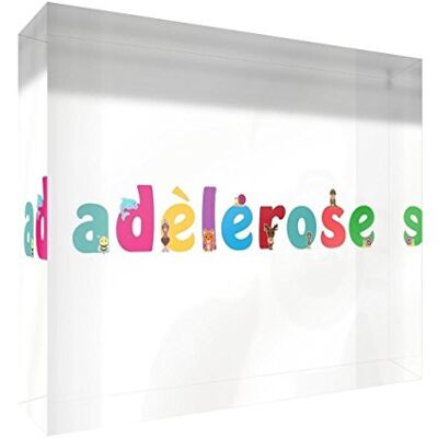 Little Helper Decoratieve Souvenir Acryl Transparant Gepolijst als Diamant Illustratieve Stijl Kleurrijk met Naam Meisje Adlerose 14,8 x 21 x 2 cm Groot Little Helper Decoratieve Souvenir Acryl Transparant Gepolijst als Diamant Illustratieve Stijl Kleurrijk met Naam Meisje Adlerose 14,8 x 21 x 2 cm Groot