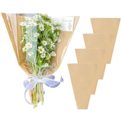 BBJ WRAPS 50 stuks transparante cellofaan verpakkingszakken voor boeket bloemen BBJ WRAPS 50 stuks transparante cellofaan verpakkingszakken voor boeket bloemen