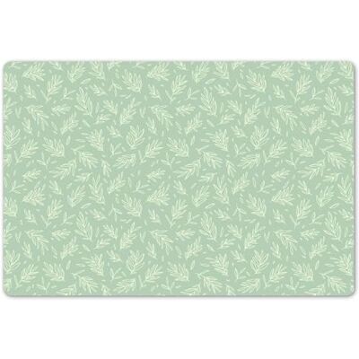 KitchenYeah © Set van 6 onderzetters van hard plastic vinyl 45 x 30 cm, antislip, origineel, kleurrijk, platte bladeren, planten, groen, kinderen, motief KitchenYeah © Set van 6 onderzetters van hard plastic vinyl 45 x 30 cm, antislip, origineel, kleurrijk, platte bladeren, planten, groen, kinderen, motief