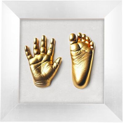 Your Design 3D-vormset voor hand- en voetafdrukken van baby's met houten frame, 24 x 24 cm (gips, handafdrukken, verjaardag) Your Design 3D-vormset voor hand- en voetafdrukken van baby's met houten frame, 24 x 24 cm (gips, handafdrukken, verjaardag)