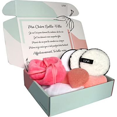 Luna Essentials Cadeauset voor schoonheid, spa, personaliseerbaar, 7 biologische producten, herbruikbaar, cadeau-idee voor verjaardag, Moederdag Luna Essentials Cadeauset voor schoonheid, spa, personaliseerbaar, 7 biologische producten, herbruikbaar, cadeau-idee voor verjaardag, Moederdag