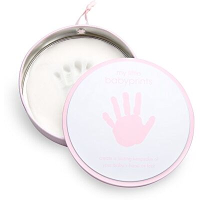 Pearhead My Little Babyprints handprint of voetafdruk Keepsake Tin, babyprint Baby Keepsake, roze Pearhead My Little Babyprints handprint of voetafdruk Keepsake Tin, babyprint Baby Keepsake, roze