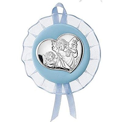 VALENTI & CO. Valenti&Co Capoculla medaillon met zilveren engelen, perfect als cadeau-idee voor geboorte of doopcadeau om op te hangen aan wieg, kinderwagen of babykamer VALENTI & CO. Valenti&Co Capoculla medaillon met zilveren engelen, perfect als cadeau-idee voor geboorte of doopcadeau om op te hangen aan wieg, kinderwagen of babykamer