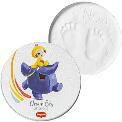 Tiny Love Magic Box Round, Memory Box, handvoetafdruk voor baby's, babyjongens, meisjes, dermatologisch getest, kleiset, gepersonaliseerd cadeau voor baby's, decoratie voor babykamer, Tiny Creations Tiny Love Magic Box Round, Memory Box, handvoetafdruk voor baby's, babyjongens, meisjes, dermatologisch getest, kleiset, gepersonaliseerd cadeau voor baby's, decoratie voor babykamer, Tiny Creations
