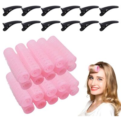 GodtKowty Set van 20 kleine krulspelden met klittenbandsluiting (17 mm) voor moeiteloos volume en krullen bevat 20 zwarte eendensnavelklemmen voor eenvoudig stylen thuis of in de salon GodtKowty Set van 20 kleine krulspelden met klittenbandsluiting (17 mm) voor moeiteloos volume en krullen bevat 20 zwarte eendensnavelklemmen voor eenvoudig stylen thuis of in de salon