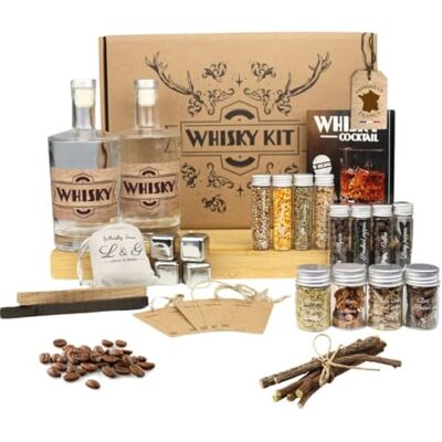 Louise & Gaston L&G® Whisky voorbereiding en proeven set cadeau-ideeën originele doe-het-zelf whisky geschenkdoos Kerstmis, verjaardag gemaakt in Frankrijk hoogwaardige ingrediënten en accessoires Louise & Gaston L&G® Whisky voorbereiding en proeven set cadeau-ideeën originele doe-het-zelf whisky geschenkdoos Kerstmis, verjaardag gemaakt in Frankrijk hoogwaardige ingrediënten en accessoires