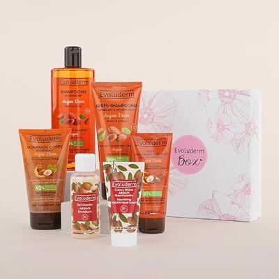 Evoluderm Argan lichaam en haar cadeauset 6 producten + gratis vijl natuurlijke oorsprong veganistisch gemaakt in Frankrijk cadeau-idee ideaal cadeau voor Kerstmis, verjaardag, Moederdag Evoluderm Argan lichaam en haar cadeauset 6 producten + gratis vijl natuurlijke oorsprong veganistisch gemaakt in Frankrijk cadeau-idee ideaal cadeau voor Kerstmis, verjaardag, Moederdag