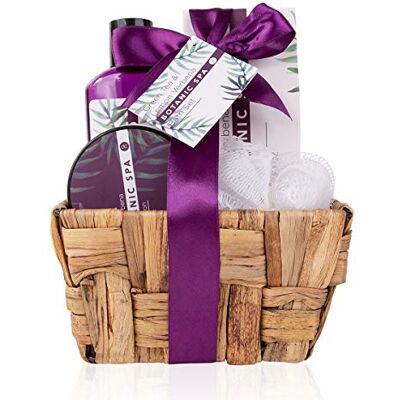 accentra Botanic Spa Set in zeegraskorf, set badkuip en douche 5-delige cadeauset in decoratieve mand van zeegras, cadeau voor verjaardag, Valentijnsdag accentra Botanic Spa Set in zeegraskorf, set badkuip en douche 5-delige cadeauset in decoratieve mand van zeegras, cadeau voor verjaardag, Valentijnsdag