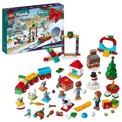 Lego 41758 Friends Adventskalender 2023, met 24 verrassingsgeschenken, waaronder 8 dierfiguren, 2 minipoppen en feestelijk speelgoed, kerstcadeau voor meisjes, jongens, kinderen Lego 41758 Friends Adventskalender 2023, met 24 verrassingsgeschenken, waaronder 8 dierfiguren, 2 minipoppen en feestelijk speelgoed, kerstcadeau voor meisjes, jongens, kinderen