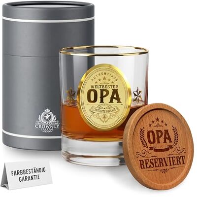 CROWNLY CRYSTAL ® Cadeau opa glas whisky cadeau gepersonaliseerd cadeau verjaardag man cadeau opa cadeau man origineel klein cadeau man whiskyglazen idee cadeau mannen geschenken CROWNLY CRYSTAL ® Cadeau opa glas whisky cadeau gepersonaliseerd cadeau verjaardag man cadeau opa cadeau man origineel klein cadeau man whiskyglazen idee cadeau mannen geschenken