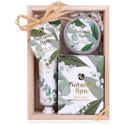 accentra BOTANIC SPA-cadeauset voor dames in mooie geschenkdoos, 3-delige verzorgingsset met handcrème, lichaamsboter en badzout, geschenkdoos voor Valentijnsdag en accentra BOTANIC SPA-cadeauset voor dames in mooie geschenkdoos, 3-delige verzorgingsset met handcrème, lichaamsboter en badzout, geschenkdoos voor Valentijnsdag en