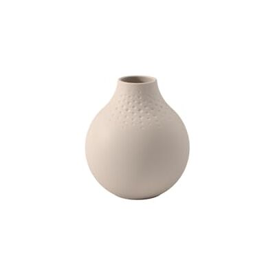 Villeroy & Boch vervaardigde halsketting, zandkleurig, kleine vaas met pareltjes, 12 cm, premium porselein, beige Villeroy & Boch vervaardigde halsketting, zandkleurig, kleine vaas met pareltjes, 12 cm, premium porselein, beige