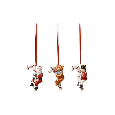Villeroy & Boch Nostalgic Ornaments 14-8331-6690 set van 3 kleurrijke porseleinen decoraties 13 x 3,5 x 7,5 cm Villeroy & Boch Nostalgic Ornaments 14-8331-6690 set van 3 kleurrijke porseleinen decoraties 13 x 3,5 x 7,5 cm