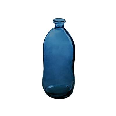 ATMOSPHERA CREATEUR D'INTERIEUR ATMOSPHERA INTERIEUR CREATOR Vaas ''Dame Jeanne'' gerecycled glas stormblauw H35 cm ATMOSPHERA CREATEUR D'INTERIEUR ATMOSPHERA INTERIEUR CREATOR Vaas ''Dame Jeanne'' gerecycled glas stormblauw H35 cm