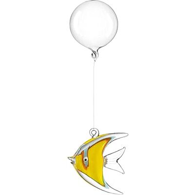 LEONARDO HOME Leonardo Mare 059057 Aquariumdecoratie van glas, motief drijvende vis, geel, 5,6 x 5,6 x 1,5 cm (h x b x d) LEONARDO HOME Leonardo Mare 059057 Aquariumdecoratie van glas, motief drijvende vis, geel, 5,6 x 5,6 x 1,5 cm (h x b x d)
