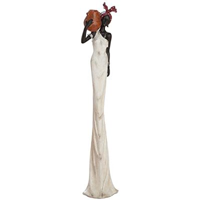GILDE Afrikaanse XL figuur "Tortuga" van polyresin, hoogte 82 cm, bruin, crème, wit GILDE Afrikaanse XL figuur "Tortuga" van polyresin, hoogte 82 cm, bruin, crème, wit