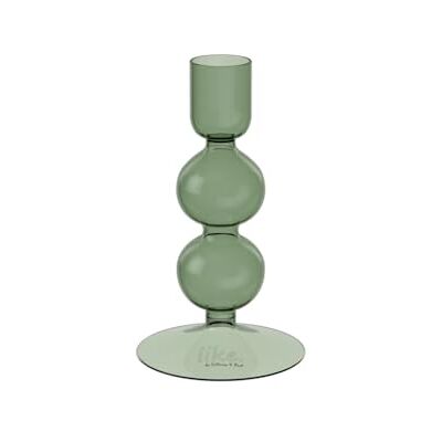 like. by Villeroy & Boch Like Home Sage kaarsenhouder, groen, elegant, van glas voor lange kaarsen, decoratie voor thuis, modern design, decoratief, borosilicaatglas like. by Villeroy & Boch Like Home Sage kaarsenhouder, groen, elegant, van glas voor lange kaarsen, decoratie voor thuis, modern design, decoratief, borosilicaatglas