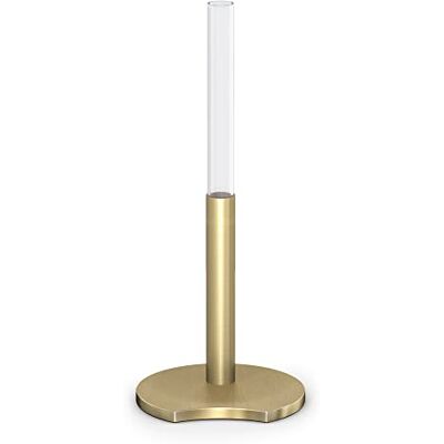 Swarovski Single Stem Vase, glazen vaas met een geborstelde goudkleurige basis, uit de Garden Tales Collection Swarovski Single Stem Vase, glazen vaas met een geborstelde goudkleurige basis, uit de Garden Tales Collection