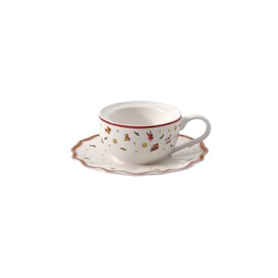 Villeroy & Boch Villeroy en Boch Toy's Delight Decoration theelichthouder in de vorm van een koffiemok, hoogwaardig porselein, wit, rood, 9,8 x 9,8 x 4 cm Villeroy & Boch Villeroy en Boch Toy's Delight Decoration theelichthouder in de vorm van een koffiemok, hoogwaardig porselein, wit, rood, 9,8 x 9,8 x 4 cm