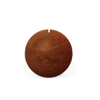 Spaas Rustieke bolkaars, 80 mm, 24 uur, bordeaux Spaas Rustieke bolkaars, 80 mm, 24 uur, bordeaux