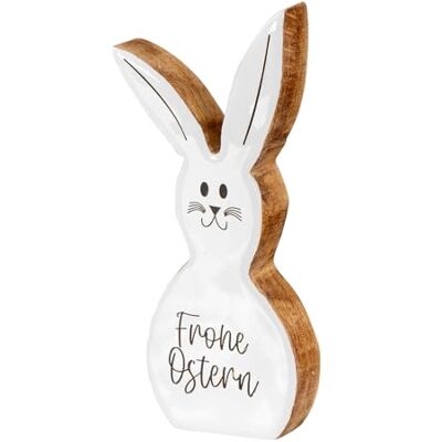 levandeo Decoratieve haas, hoogte 21 cm, mango, natuurwit, bruin, tafeldecoratie, Pasen, lente en Pasen levandeo Decoratieve haas, hoogte 21 cm, mango, natuurwit, bruin, tafeldecoratie, Pasen, lente en Pasen