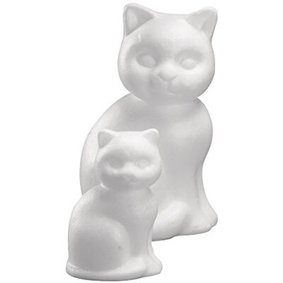 Rayher Hobby 3320100 piepschuim kat, 13 cm Rayher Hobby 3320100 piepschuim kat, 13 cm