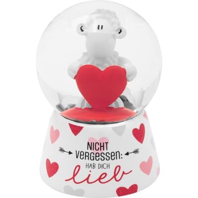 Sheepworld Droombal met "Hab Dich lieb" motief Sneeuwbal, glas, hoogte 6,5 cm, polyhars, bedrukt motief Liefde cadeau Valentijnsdag 48522 Sheepworld Droombal met "Hab Dich lieb" motief Sneeuwbal, glas, hoogte 6,5 cm, polyhars, bedrukt motief Liefde cadeau Valentijnsdag 48522