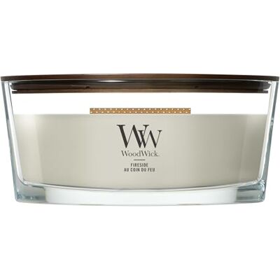 WoodWick Ellipse geurkaars met lont, geur van vuur, brandduur tot 50 uur WoodWick Ellipse geurkaars met lont, geur van vuur, brandduur tot 50 uur