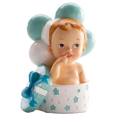 dekora Doopdecoratie taartdecoratie voor babyjongens met geschenken en ballonnen dekora Doopdecoratie taartdecoratie voor babyjongens met geschenken en ballonnen