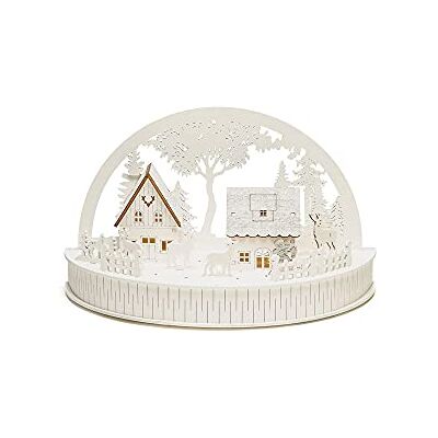 Konstsmide Kerstverlichting / dorpsfiguur boog met rendieren / kerstdecoratie / werkt op 2 AA-batterijen (niet meegeleverd) / kerstscène warm wit diodes Konstsmide Kerstverlichting / dorpsfiguur boog met rendieren / kerstdecoratie / werkt op 2 AA-batterijen (niet meegeleverd) / kerstscène warm wit diodes