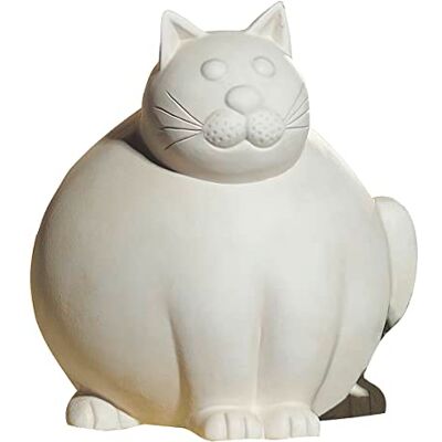 GILDE Kat figuur 'Molli' mat crème hoogte 29 cm GILDE Kat figuur 'Molli' mat crème hoogte 29 cm