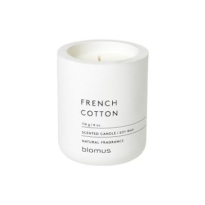 blomus RAGA-geurkaars S van sojawas, Lily White, hoogwaardige kamergeur, karakteristieke betonlook, geur FRENCH COTTON, 24 uur brandduur, roetarm (H / B / D: 8 x 6,5 x 6,5 cm, Lily White, 65649) blomus RAGA-geurkaars S van sojawas, Lily White, hoogwaardige kamergeur, karakteristieke betonlook, geur FRENCH COTTON, 24 uur brandduur, roetarm (H / B / D: 8 x 6,5 x 6,5 cm, Lily White, 65649)
