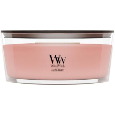 WoodWick Ellipsvormige geurkaars met knetterende lont, Coastal Sunset, tot 50 uur brandduur, 11,6 x 18,9 x 9,1 cm WoodWick Ellipsvormige geurkaars met knetterende lont, Coastal Sunset, tot 50 uur brandduur, 11,6 x 18,9 x 9,1 cm