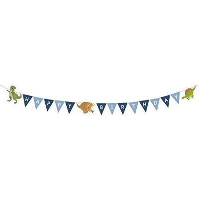 amscan Generique slinger Happy Birthday grote dinosaurus, 180 cm, blauw amscan Generique slinger Happy Birthday grote dinosaurus, 180 cm, blauw