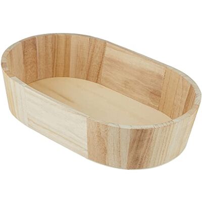 Artemio Houten mand, ovaal, hout, beige, 28 x 6 x 18 cm Artemio Houten mand, ovaal, hout, beige, 28 x 6 x 18 cm