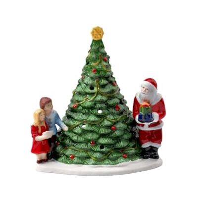 Villeroy & Boch Christmas Toy's Kerstman op boom decoratief figuur hard porselein, was, groen/meerkleurig, 20 x 17 x 23 cm Villeroy & Boch Christmas Toy's Kerstman op boom decoratief figuur hard porselein, was, groen/meerkleurig, 20 x 17 x 23 cm