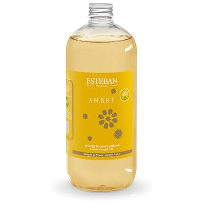 Esteban PARIS Navulverpakking van 1 l, barnsteen, voor boeket en diffuser van keramiek Esteban PARIS Navulverpakking van 1 l, barnsteen, voor boeket en diffuser van keramiek