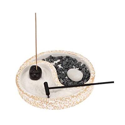 lachineuse Aziatische Zen Tuin Yin en Yang Wijsheid Japanse Wierookhouder Zen Decoratie Miniatuur Tuin met Zand Voor Binnen Thuis Kantoor Cadeau-idee Japan Decoratie Azië lachineuse Aziatische Zen Tuin Yin en Yang Wijsheid Japanse Wierookhouder Zen Decoratie Miniatuur Tuin met Zand Voor Binnen Thuis Kantoor Cadeau-idee Japan Decoratie Azië