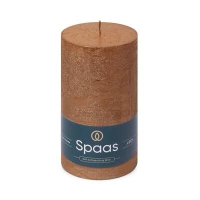 Spaas Stompkaars, metaal, 70/130 mm, brons Spaas Stompkaars, metaal, 70/130 mm, brons